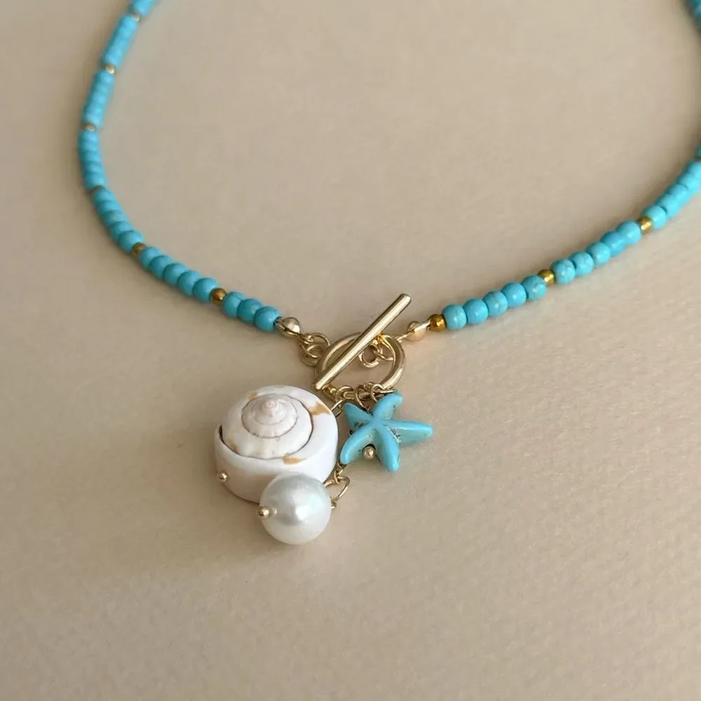 Seashell Beaded Necklace N1778
